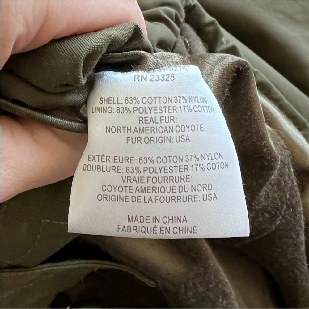 Trina Turk Belted Anorak Jacket with Hood in Olive Green Size Medium - Picture 4 of 7